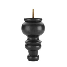 Houten meubelpoten 18 cm ronde taps toelopende bankpoten Espresso - Set van 4