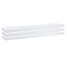 eSituro Floating Shelves Set of 3 Large White Wall Shelves Simple to Install Wooden Shelf for Bedroom Living Room Kitchen Display Storage Rack Home