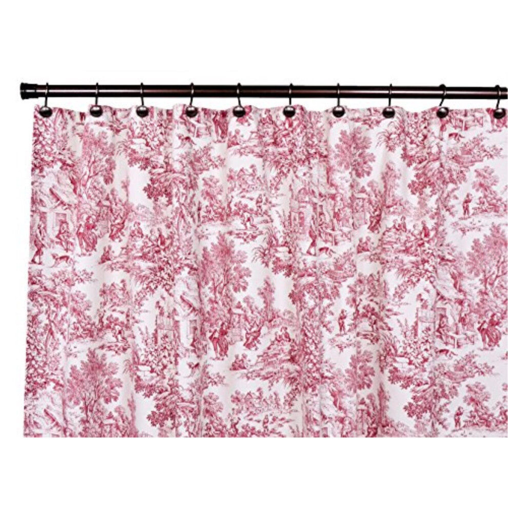 Ellis Curtain Victoria Park Toile - Tenda Da Doccia Per Bagno, Colore: Rosso-image