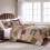 Conjunto de Colcha Patchwork Antigo Chic 100% Algodão, King/California King (5 Peças), Multicolorido 2