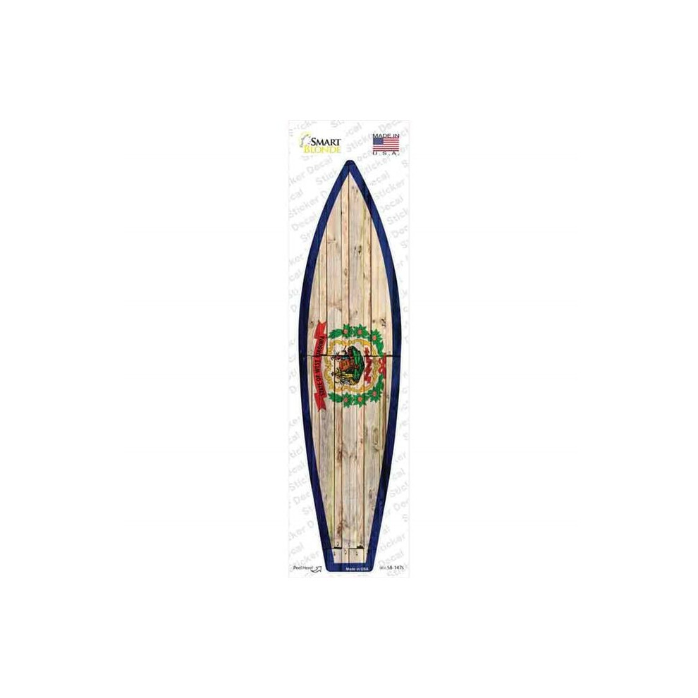 Smart Blonde Sb-147S-M West Virginia State Flag Novelty Surfboard Sticker Decal - Medium 792636428326