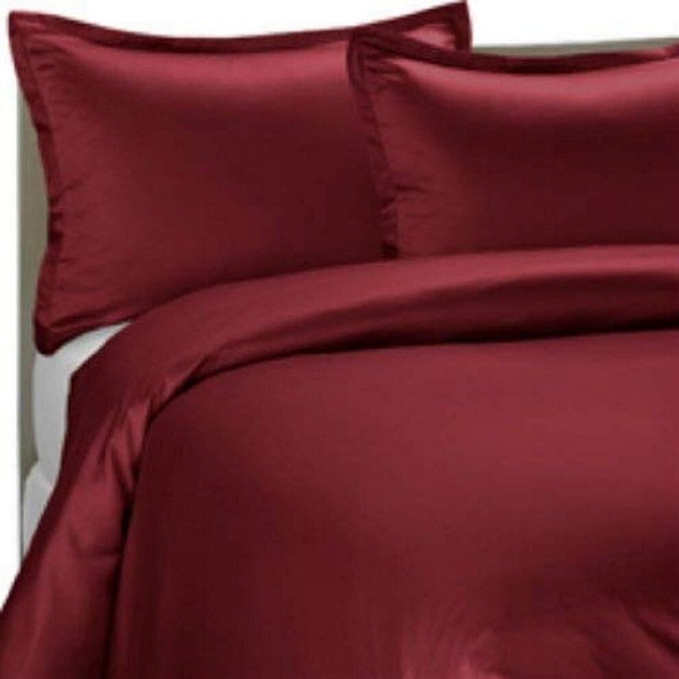 Parure de lit Brielle Home en satin 100 % modal de h   tre (double/queen size rouge fonc   )
