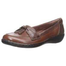 Clarks Kvinnors Ashland Bubble Slip-On Loafer, Brun/Svart, 8.5
