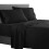 Clara Clark  Supreme 1500 Collection 4pc Bed Sheet Set - King Size  Black 1