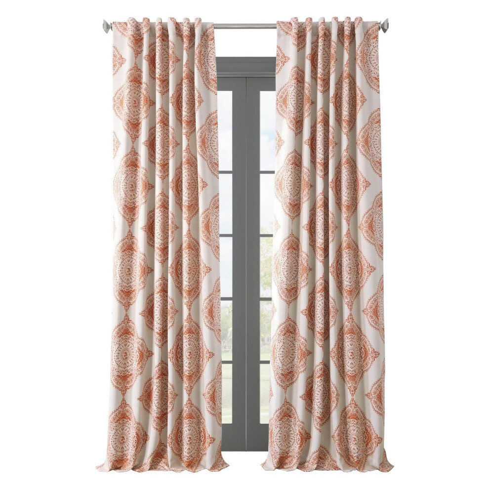 HPD Half Price Drapes Printed Room Darkening Curtains 50 X 108 (1 Panel)  BOCH-KC27-108  Henna-image-OPC-PGC2QW8-NEW