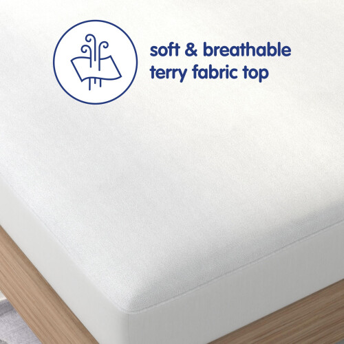 Vibe Premium Fitted Pad Vandt?t Madras Protector Cal King White 1