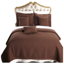 Capa de Cama Estilo Quadriculado Royal Hotel, Conjunto 3PCS, Cobertura Extra Macia
