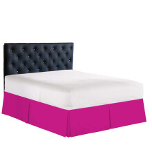 Saia de Cama Elegante Comfort 1500 Premier Resistência a Rugas e Desbotamento, 14" de Queda, Full, Rosa