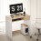 Homcom HOMCOM Compact Computer Table w/ Keyboard Tray Drawer Study Office Work, Oak 1