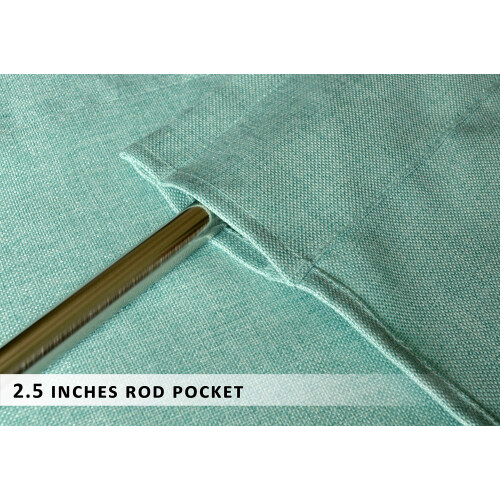 Aiking Home 100% Linho Falso Valance de Janela - Tamanho 56 x 16 polegadas, Aqua 2