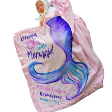 Kids-Pillowcases-bytockingFactory spersonalizowany koc dzieciecy syrenki (30x40 rzowy)