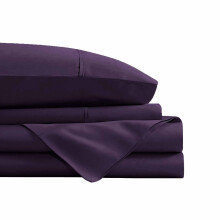 Conjunto de Lençóis Swift Home Smart, Microfibra Ultra Macia, 3 Peças, Cama Twin, Pockets Lateral - Berinjela