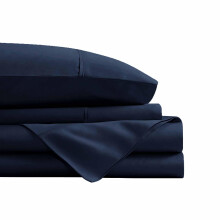 Conjunto de Lençóis Swift Home Smart, Microfibra Ultra Macia, 4 Peças, Com Bolsos Laterais - Azul Marinho, Rainha