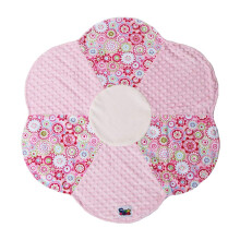 Snuggle Stuffs Mały pluszowy kocyk Minky w kropki 24-calowy okrągły kwiatek dla dziecka