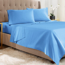 Empyrean Twin XL Sheets Set - 3 PC Super Soft Twin XL Bed Sheets - Double Brushed Microfiber XL Twin Sheets - Hotel Luxury Calm Blue Bed Sheets Twin X