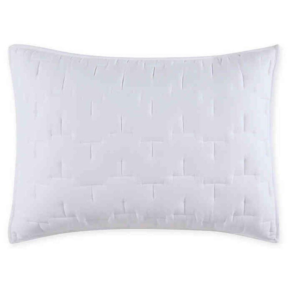 Taie d'oreiller standard Lofty Stitch d'O&O by Olivia & Oliver en blanc