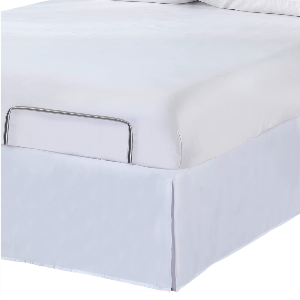 Cache-sommier en microfibre enveloppant pour lits r   glables, style sur mesure, longueur de 38 cm, blanc