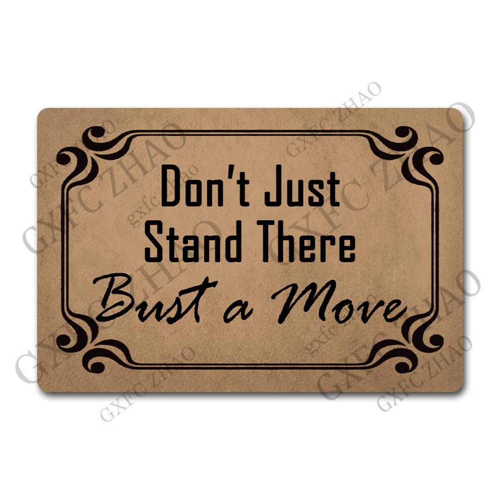 Tapis De Bienvenue Amusants Pour L'entréE, Tapis De Cuisine PersonnaliséS Et Tapis AntidéRapants (23,7 X 15,9 Pouces) (Paillasson « Don't Just St-image