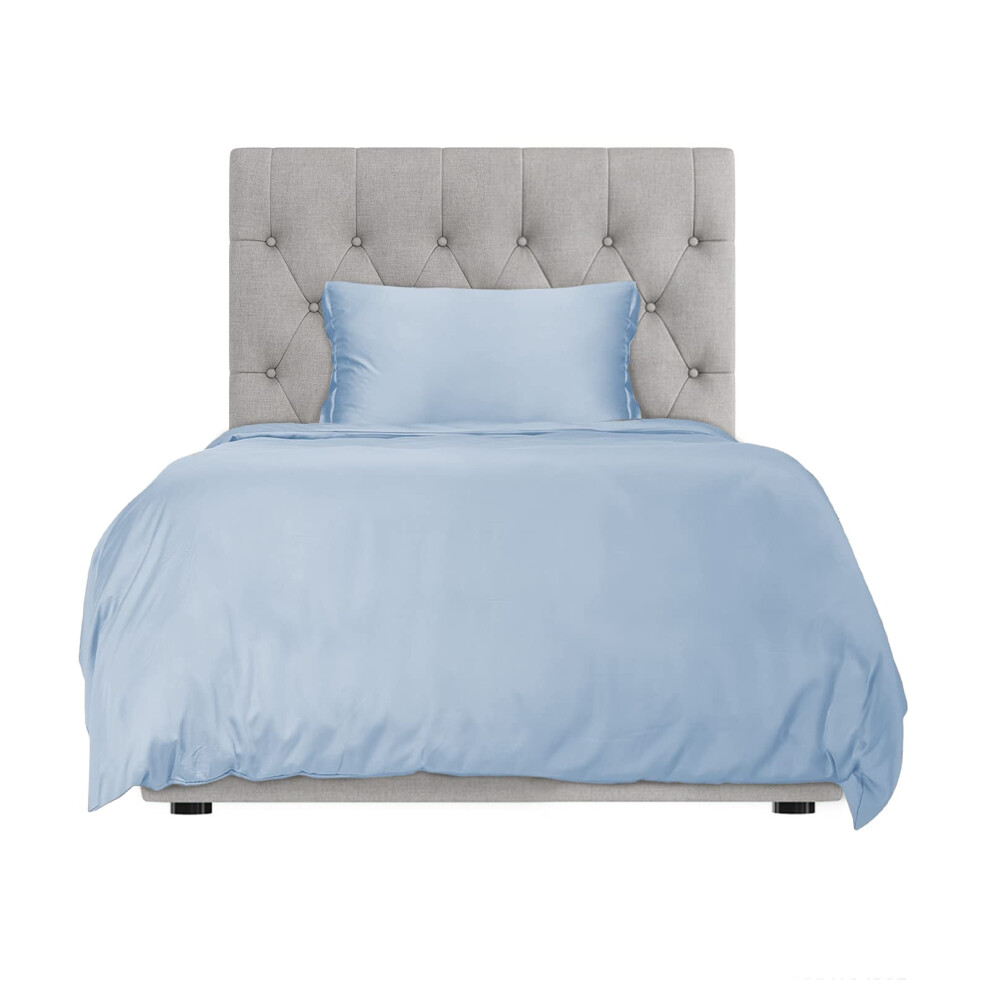 Parure de lit 2 pi   ces avec housse de couette et draps Hotel Sheets Direct, bleu clair, pour lit double ou XL