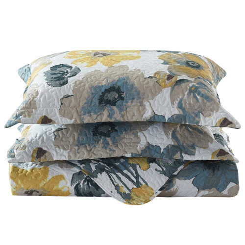 Royal Tradition Leahanna Colchas Reversíveis, Conjunto de Colcha Queen Oversized 3pcs (92 x 96 polegadas) 1