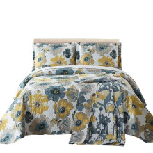 Royal Tradition Leahanna Colchas Reversíveis, Conjunto de Colcha Queen Oversized 3pcs (92 x 96 polegadas)