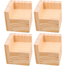 Set van 4 bedverhogers Meubels Vierkante Verhogers 2 inch Hoogte Zware kwaliteit Onafgewerkte massief houten meubelpoten Bedliften Meubelpoten voor s