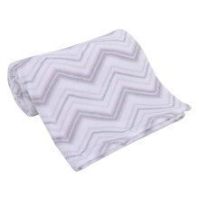 Nojo Little Love Super morbido Pink White e Grey Chevron Plush Coppata per bambini