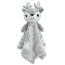 June Garden Cozy Dream Fleece-Baby-Sicherheitsdecke  Bettdecken fr Kleinkinder, 38,1 x 38,1 cm, Lovey  ausgestopftes Hirsch-Plschtier  Grau