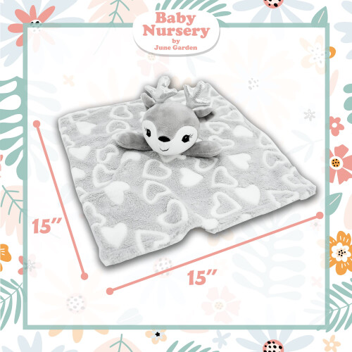 Cobertor de Segurança de Lã Confortável para Bebés June Garden - 15 x 15 polegadas 2