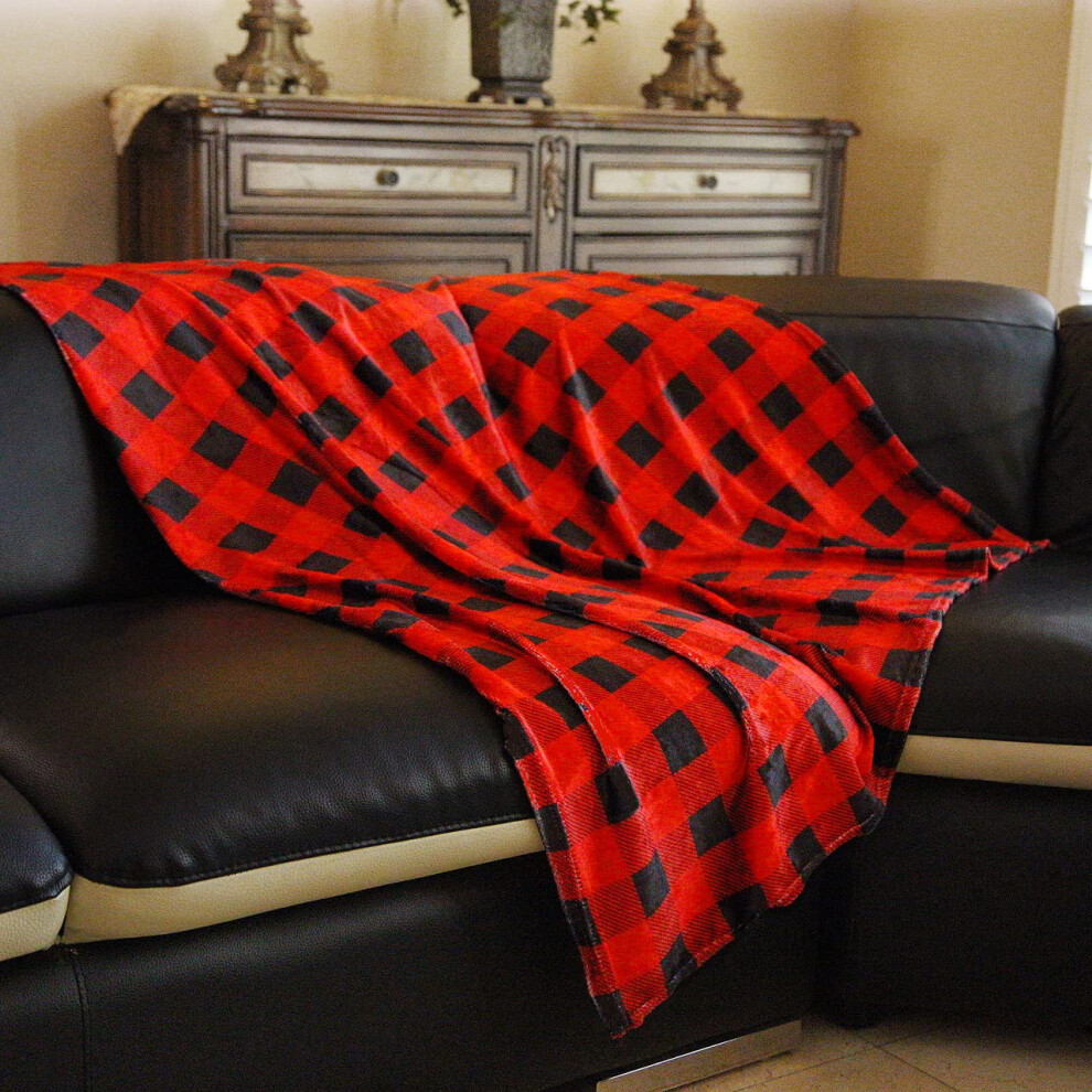 Couverture polaire     motif Safus, 127 x 152 cm, motif Buffalo Plaid