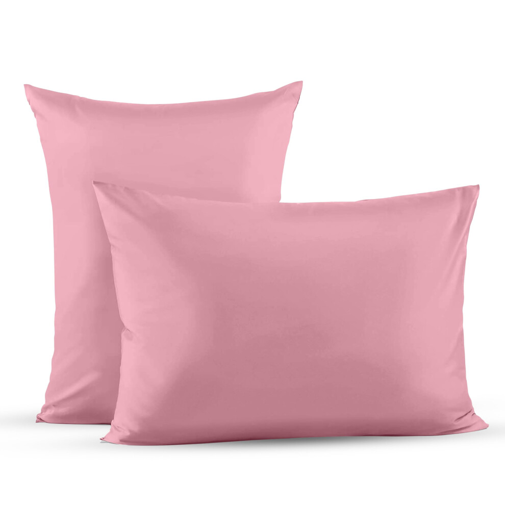 Taies d'oreiller en lin Superity King Size - Enveloppe - Lot de 2 - 100 % coton de qualit    sup   rieure, doux et confortable - Rose