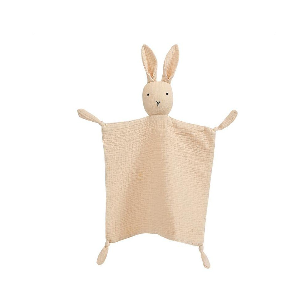 Organic Cotton Muslin Lovey Blanket Organic Cotton Muslin Bunny Security Blanket Soft & Breathable Lovie Baby Gifts For Boys And Girls Peipeiwu
