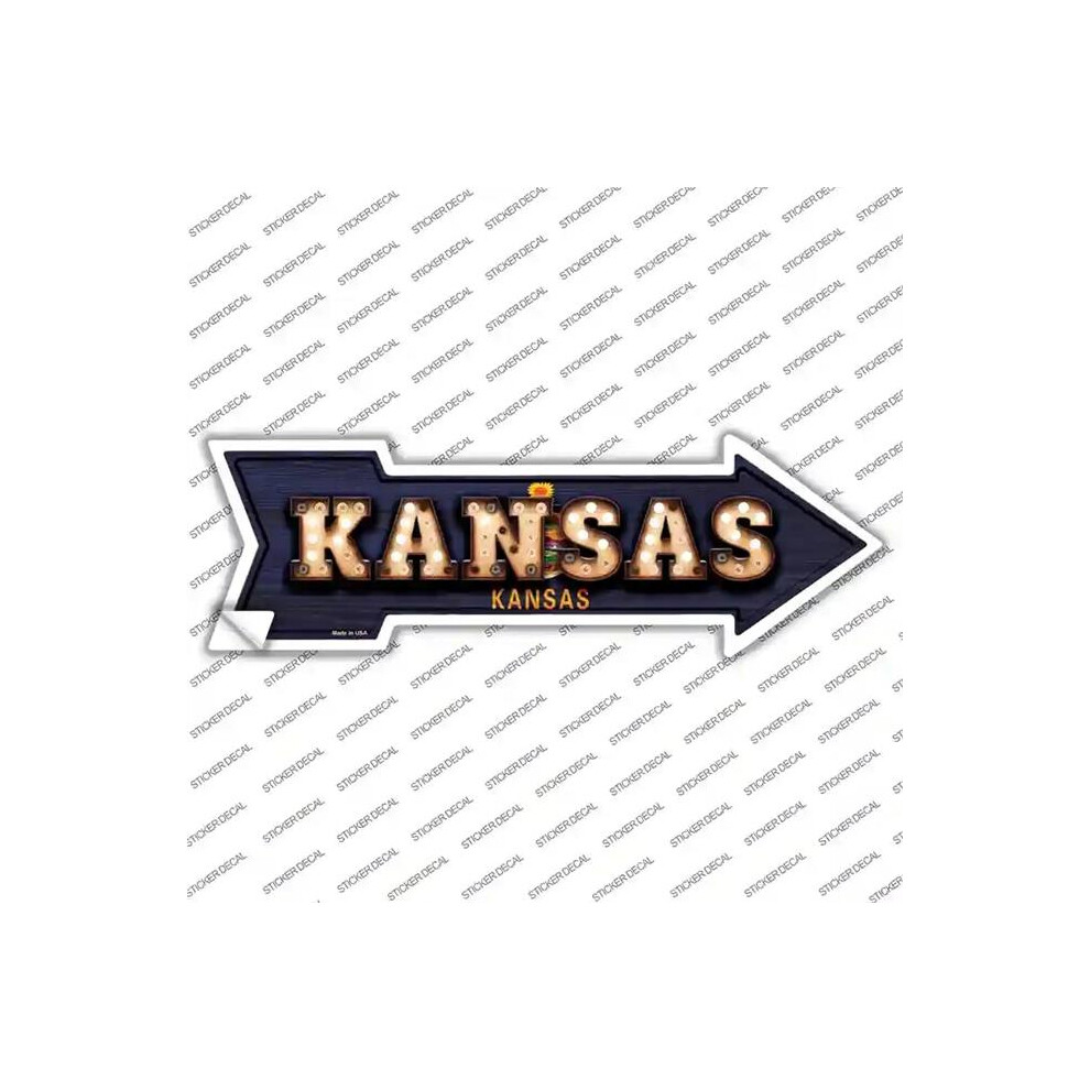 Smart Blonde A-596S-Xl Kansas Bulb Lettering Novelty Arrow Sticker Decal - Extra Large 792636431807