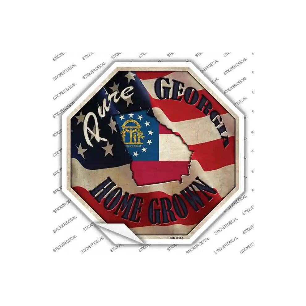 Smart Blonde Bs-411S-L Georgia Home Grown Novelty Octagon Sticker Decal - Large 792636439926
