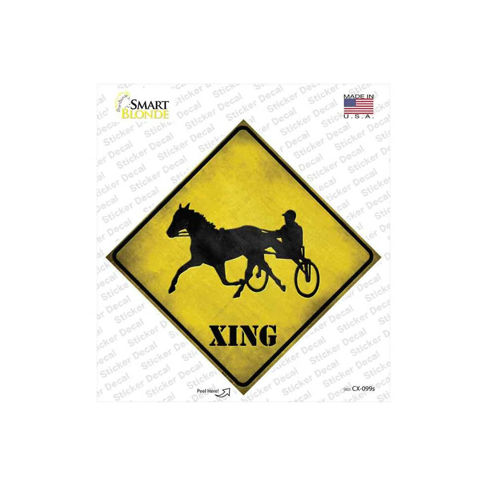 Smart Blonde Cx-099S-M Harness Racing Xing Novelty Diamond Sticker Decal - Medium 792636442728