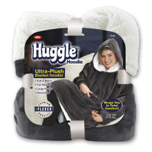 Ontel Huggle Hoodie ubergro?er tragbarer Decken-Hoodie fur Manner und Frauen ? Maschinenwaschbares weiches Fleece-Sweatshirt mit riesiger Kapuze,