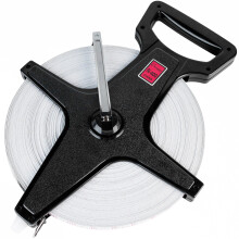 Champion Sports Ma?band mit offener Rolle, 120 Meter, mit Handkurbel mit Metallspitze ? Offenes Ma?band fur Leichtathletik, Weitsprung ? Robuste