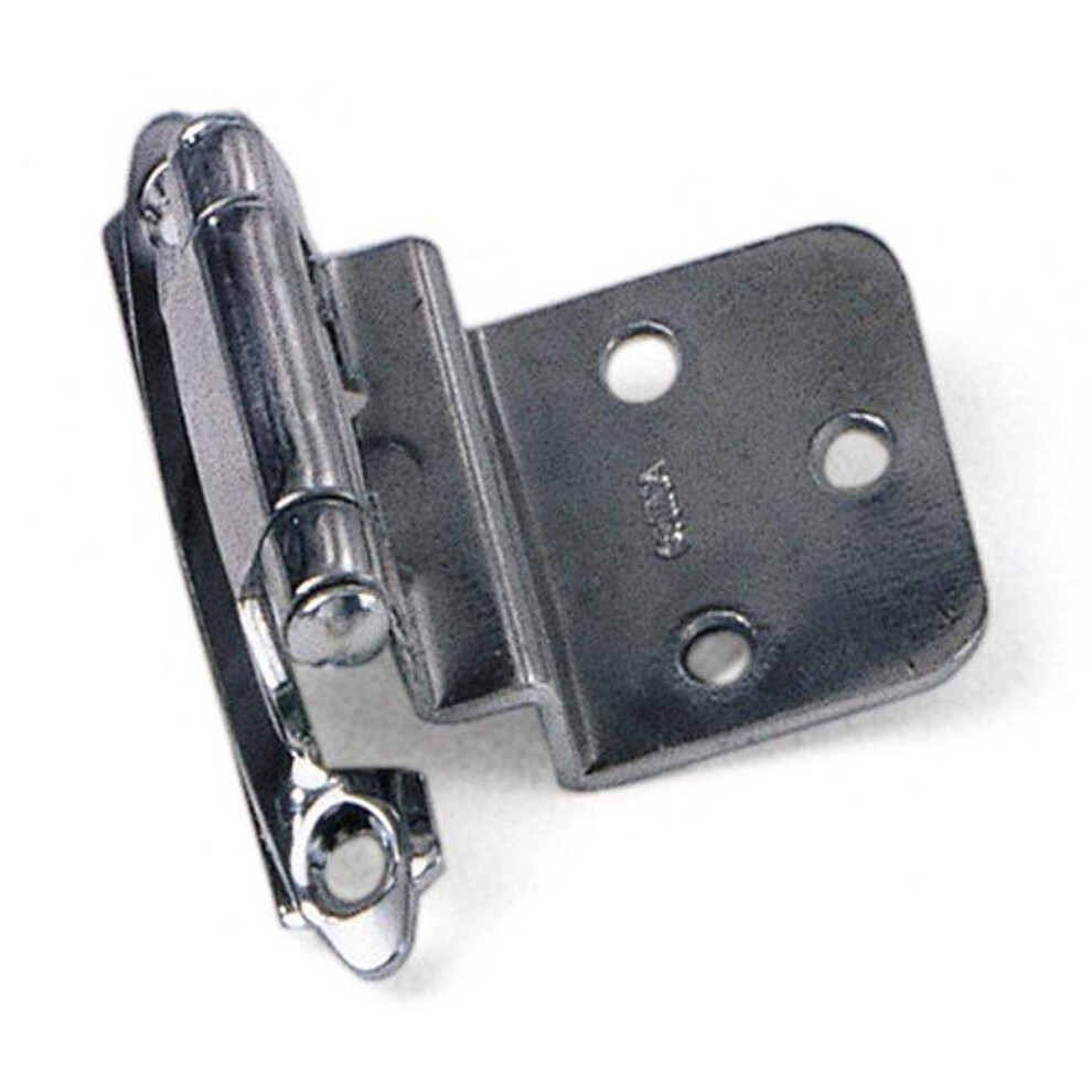 Laurey 28626 3/8-Inch Inset Face Mount Self-Closing Cabinet Hinge Chrome 2-Pack 722233286265