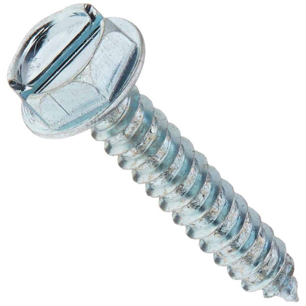The Hillman Group 41020 Hex Washer Head Slotted Sheet Metal Screw 10-Inch X 1-Inch 50-Pack 008236046977