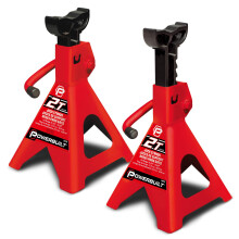 Powerbuilt Suporte de Macaco de 2 Toneladas, Par de 4000 Libras, Aço Resistente, Estabilidade Larga, Altura Ajustável - Vermelho 640399