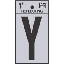 Letra Reflexiva Hy-Ko RV-15/Y com Y, 1.25", Preto