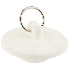 Plumb Pak PP22003 Drain Stopper Fits Size 1-1-3/8 in Rubber White