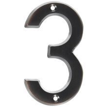 HY-KO Products BR-42OWB/3 Número da Casa Prestige 3 (Três), 4", Bronze