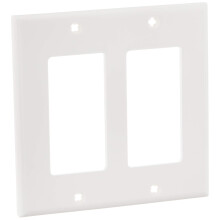 Leviton 80409-NW Placa de Parede Decora GFCI 2-Gang, Tamanho Padrão, Branca, 1 embalagem
