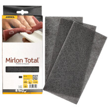 Mirka Mirlon Total Pad de Lixamento Manual Não Tecido/Grão Ultra Fino 1500/3 Peças / 4.5" x 9" / 18-118-448RP