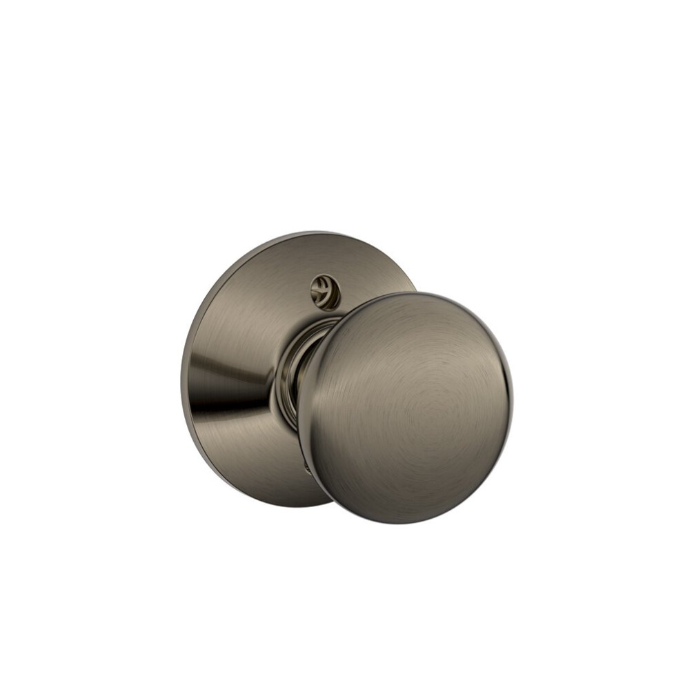 Photos - Door Handle SCHLAGE Plymouth Knob Non-Turning Lock Antique Pewter  F170PLY620(F170 PLY 620)