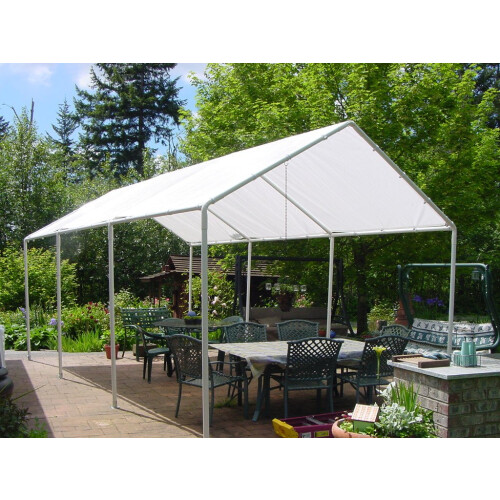 20x20 Multi-Purpose White Heavy Duty Dry Top Poly Tarp (20'x20') 1
