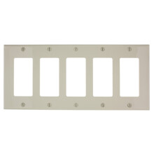 Leviton 80423-NT5-Painel de Parede Decora/GFCI, Termoplástico, Montagem de Dispositivo, Amêndoa Clara