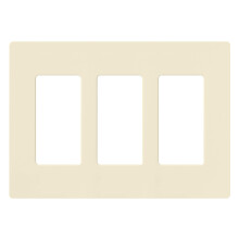 Lutron Claro 3 Gang Decorator/Rocker Wallplate, Brilho, Amêndoa (1-Pack) | CW-3-AL