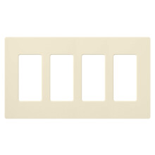 Lutron Claro Placa de Parede Decoração 4 Gang, Brilho, Amêndoa (1-Pack) | CW-4-AL